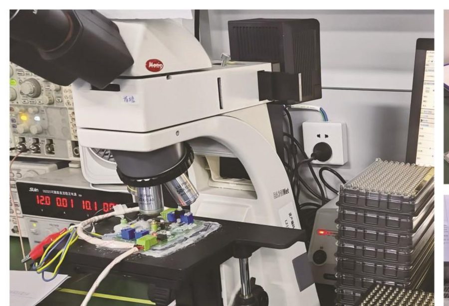 High-magnification inspection microscope